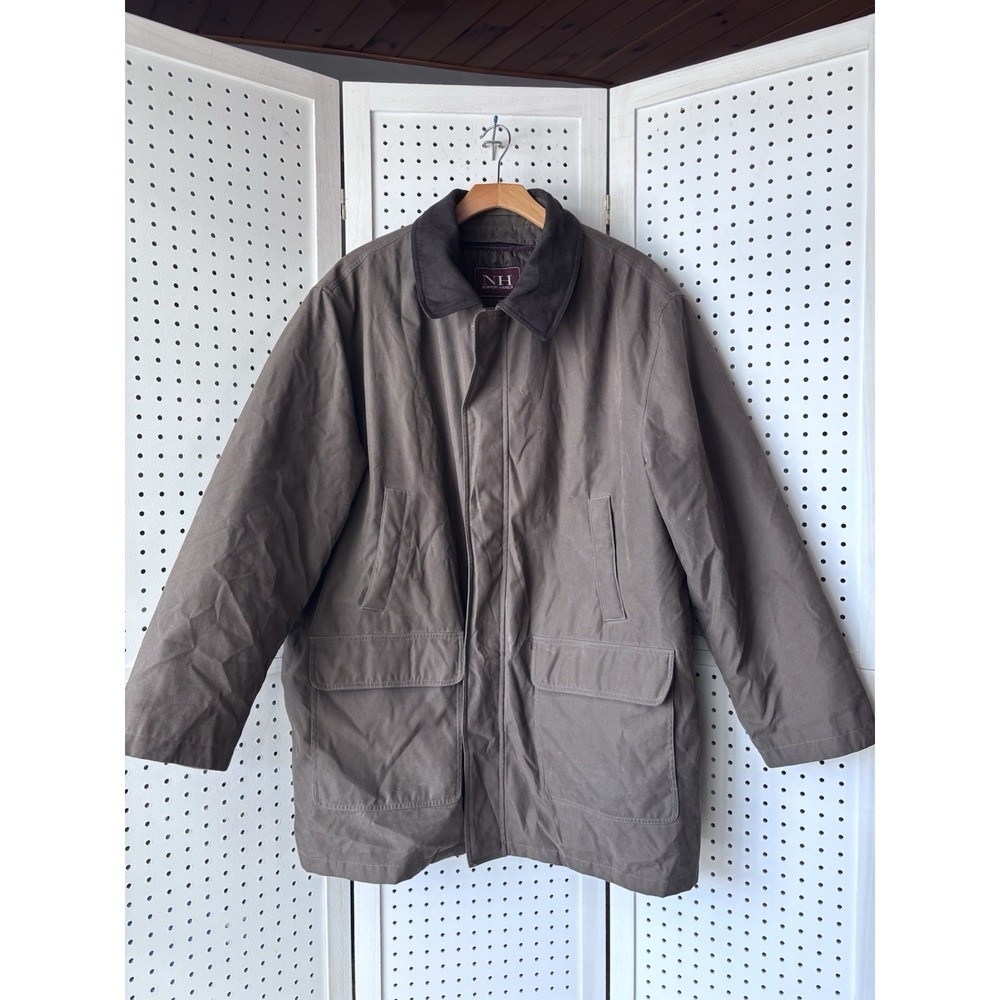 Newport Harbor Men's XXL Chore Jacket Coat Brown Barn Canvas Ranch Zip Out Liner